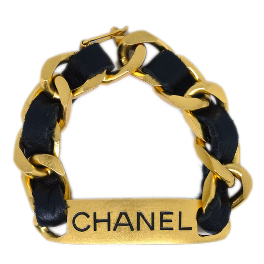 Luxury Chanel Bracelet Gold Black 95A
