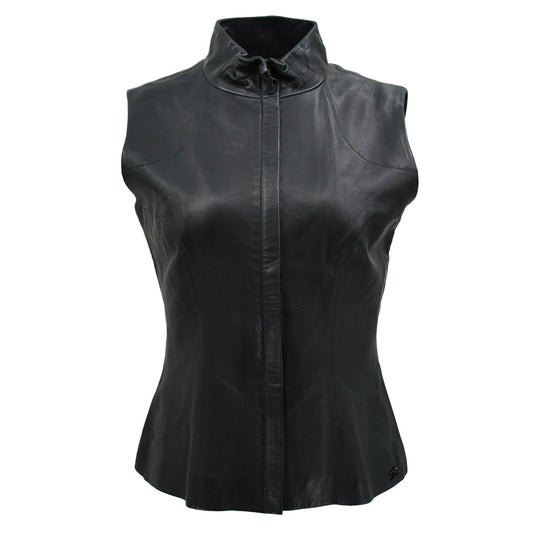 Luxury Chanel Sleeveless Vest Jacket Charcoal Gray #38 02A