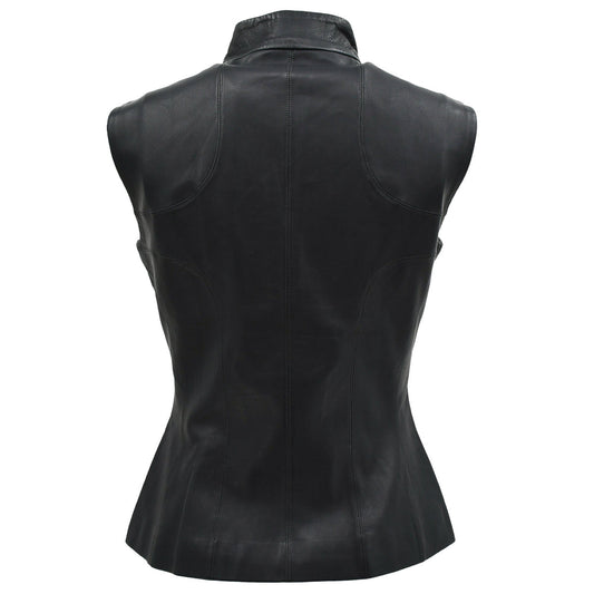 Luxury Chanel Sleeveless Vest Jacket Charcoal Gray #38 02A