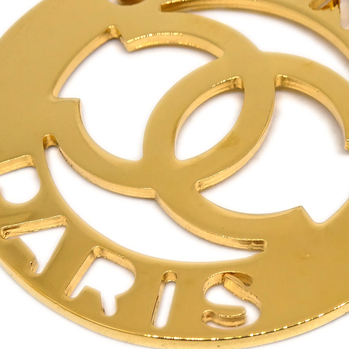 Luxury Chanel Hoop Gold Costume Pearl Clip-On Earrings