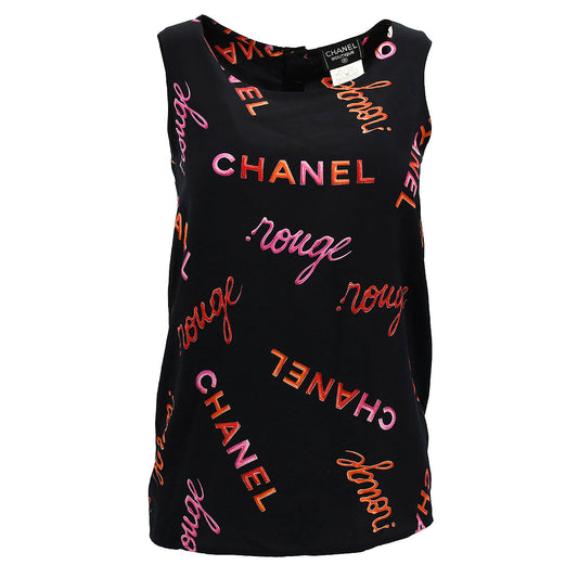 Luxury Chanel Sleeveless Tank Top Black 96P #34