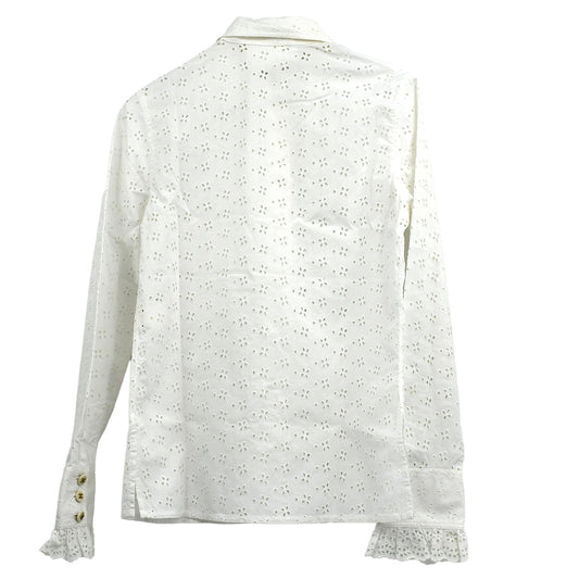 Luxury Chanel Shirt Blouse White #36