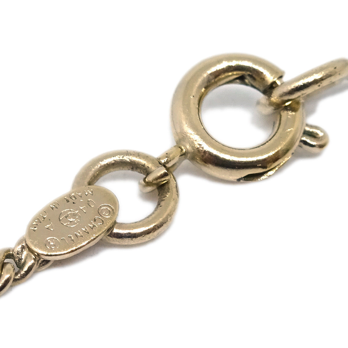 Luxury Chanel Lipstick Gold CC Pendant Necklace 04A