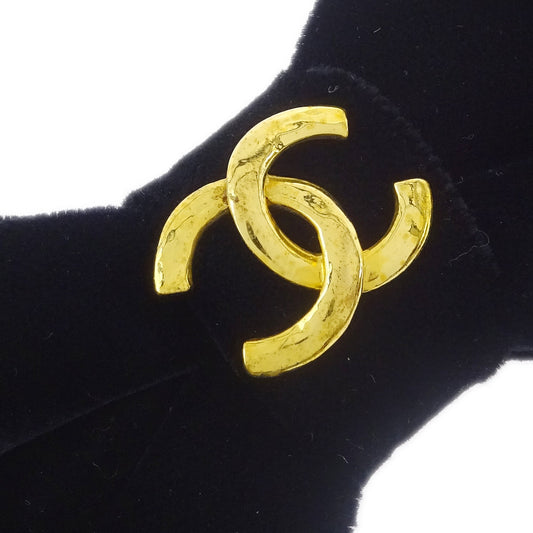 Luxury Chanel Bow Velvet Hair Barrette Black 22