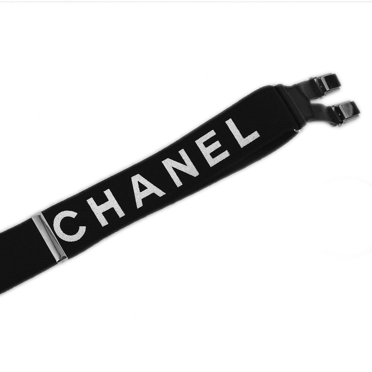 Luxury Chanel Black Suspenders Small New