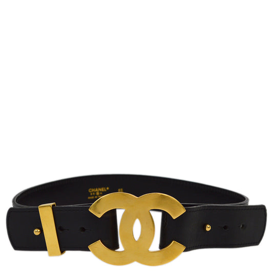 Luxury Chanel Black Belt #65/26 96A Small New