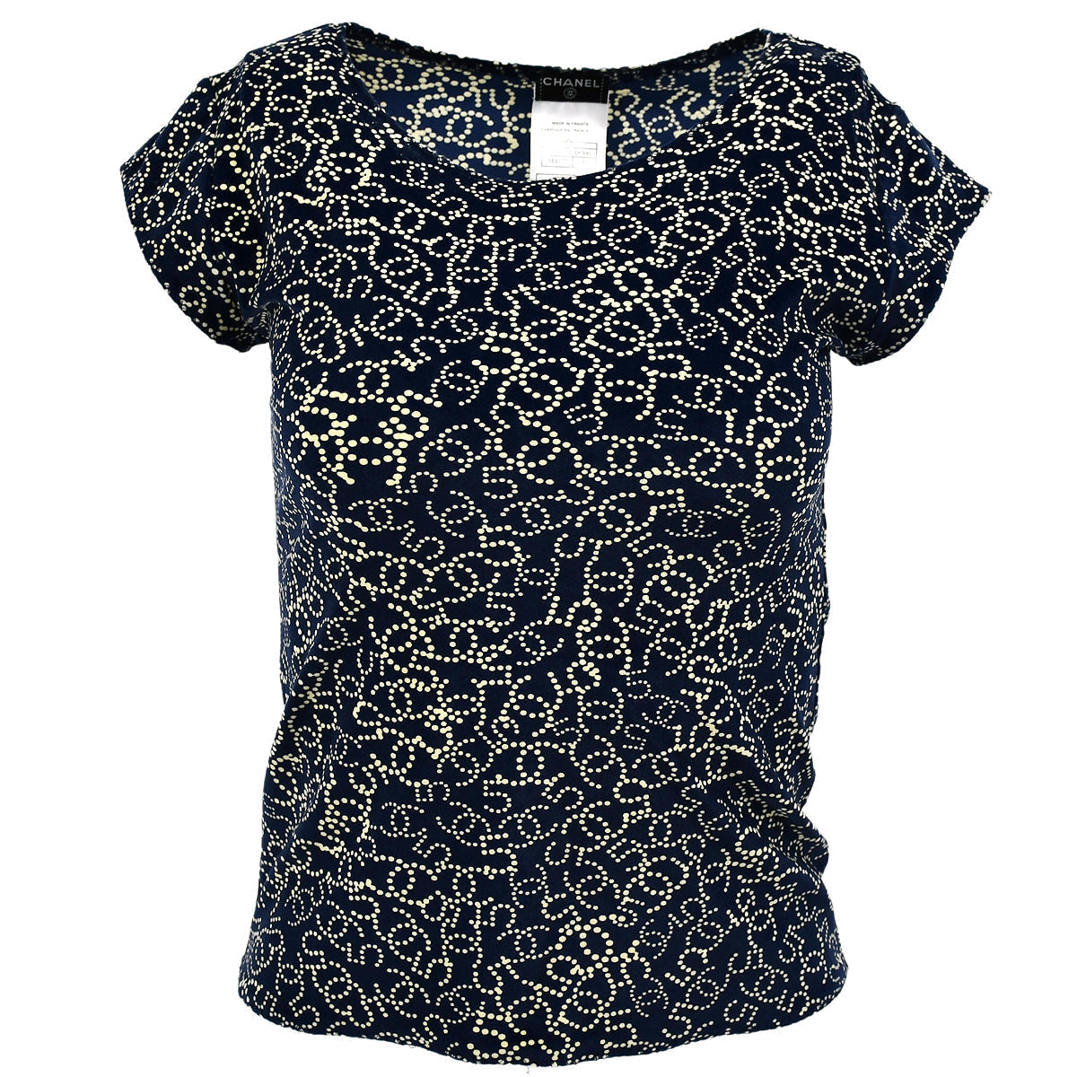 Luxury Chanel T-shirt Navy 06P #38