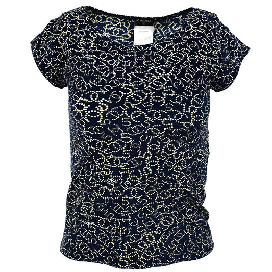 Luxury Chanel T-shirt Navy 06P #38