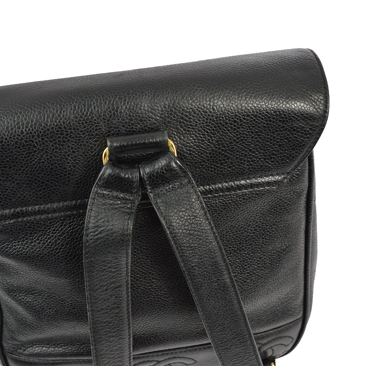 Luxury Chanel 1994-1996 Black Caviar Triple CC Backpack