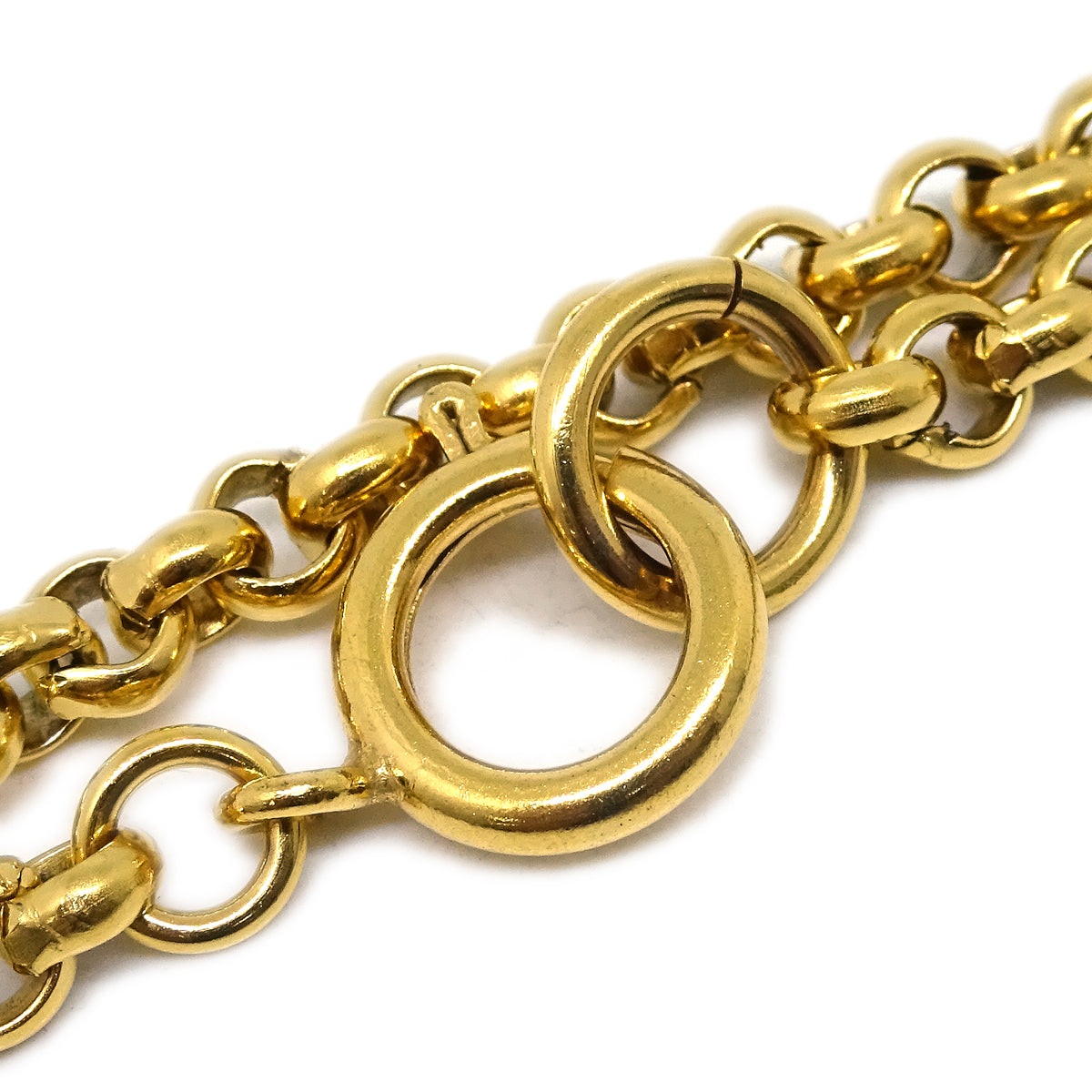 Luxury Chanel Heart Gold Chain Pendant Necklace 95P