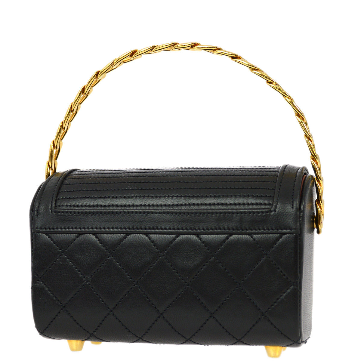Luxury Chanel * 1986-1988 Black Lambskin Handbag
