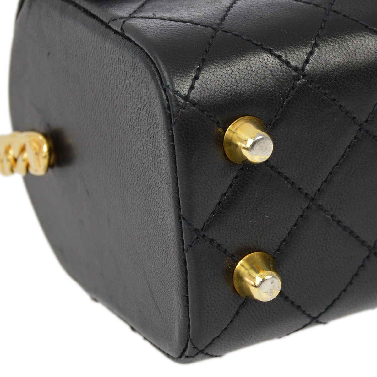 Luxury Chanel * 1986-1988 Black Lambskin Handbag