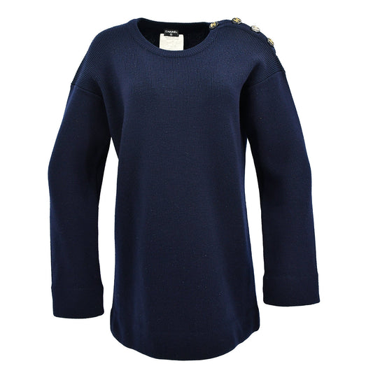 Luxury Chanel Sweater Navy 94C #38