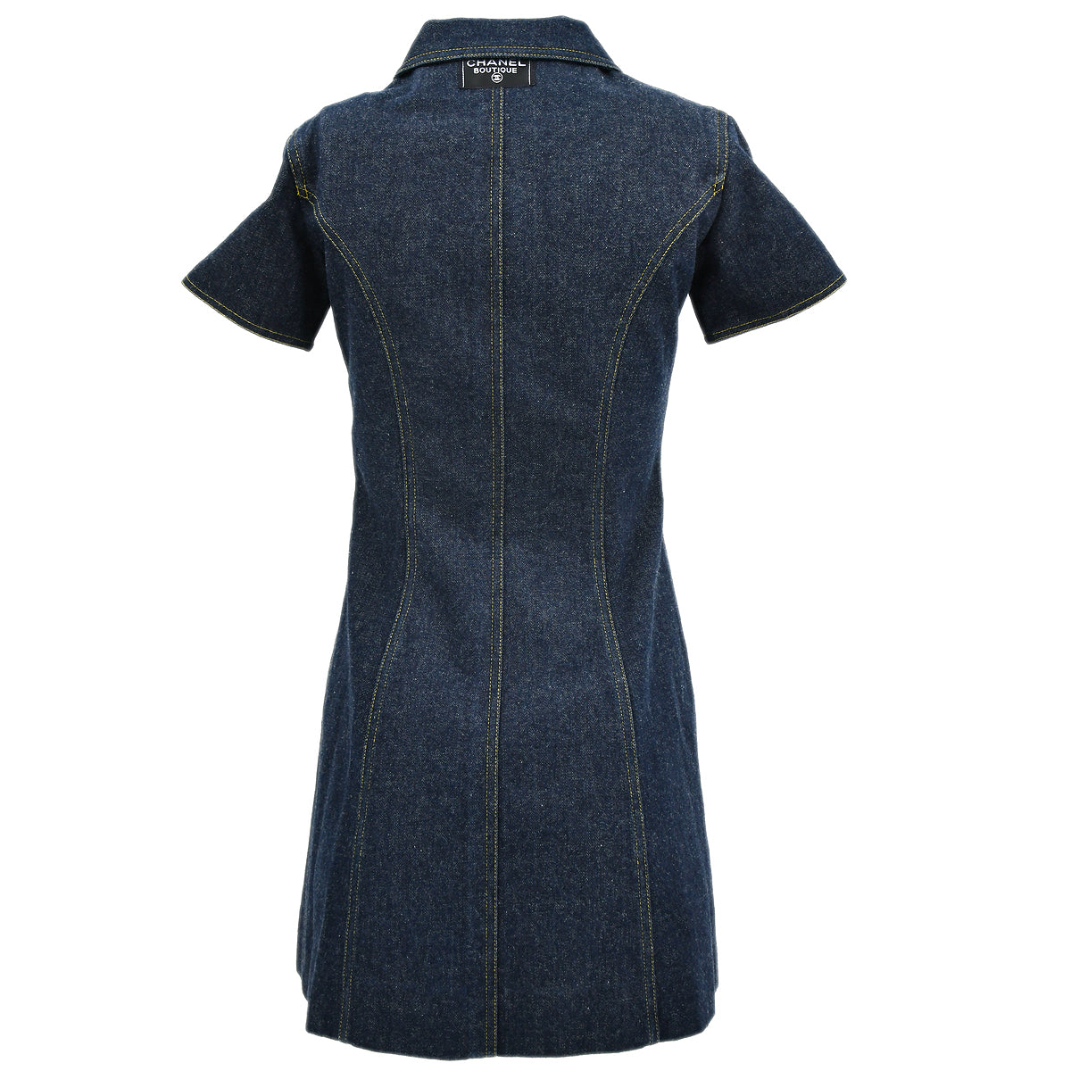 Luxury Chanel Denim Dress Navy #36
