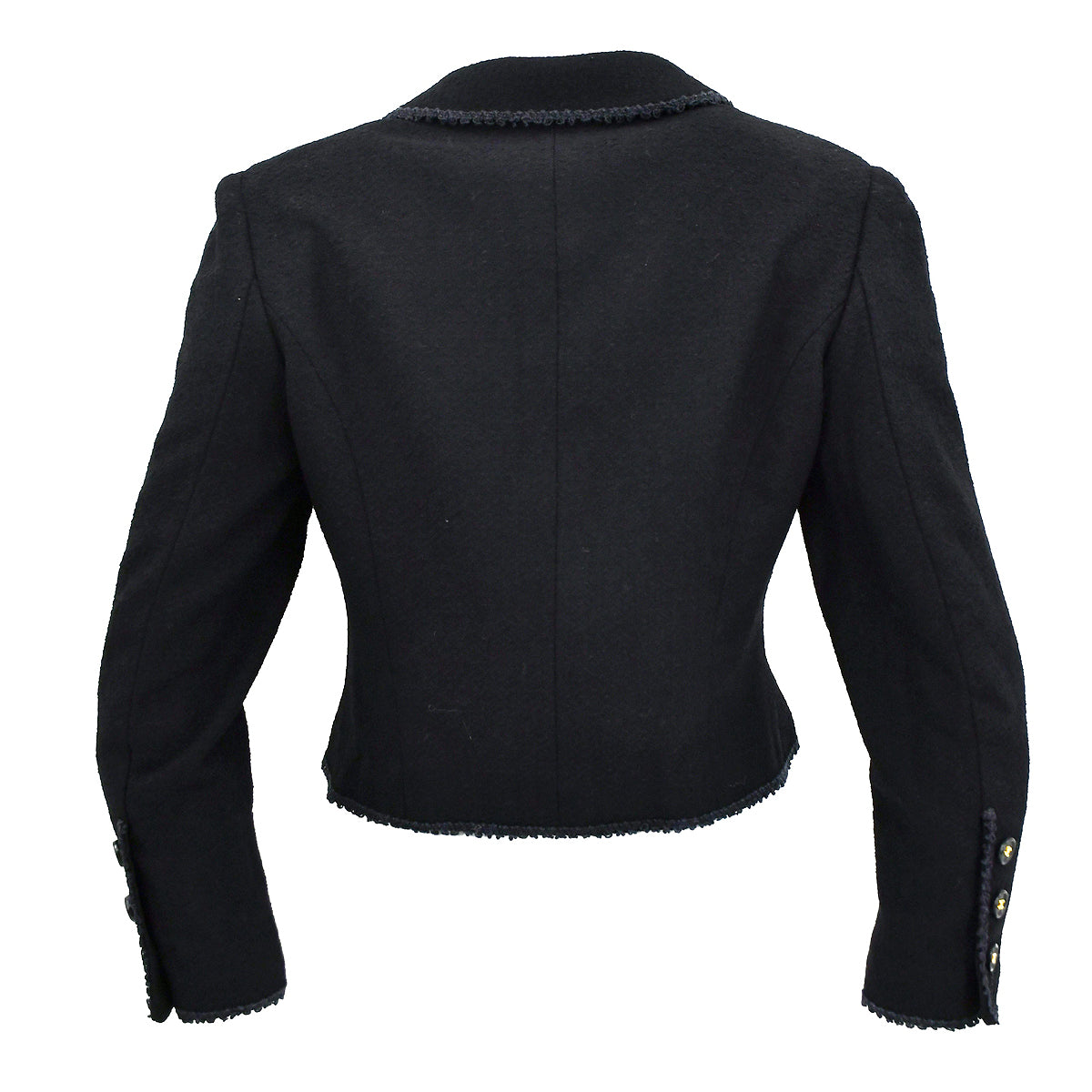 Luxury Chanel Single Breasted Jacket Black