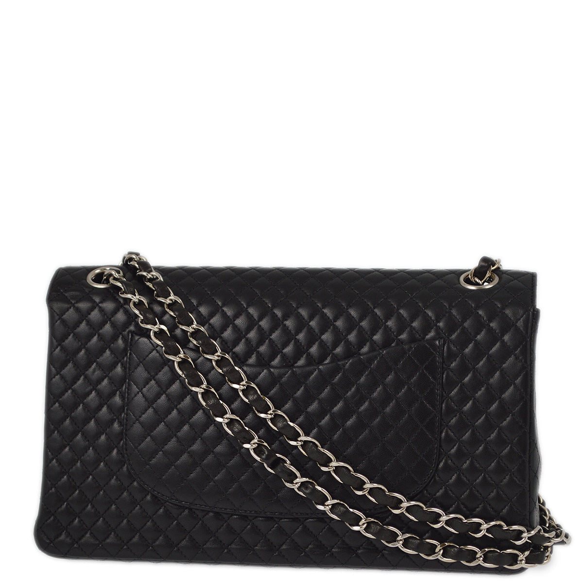 Luxury Chanel 1996-1997 Black Lambskin Medium Classic Single Flap Shoulder Bag