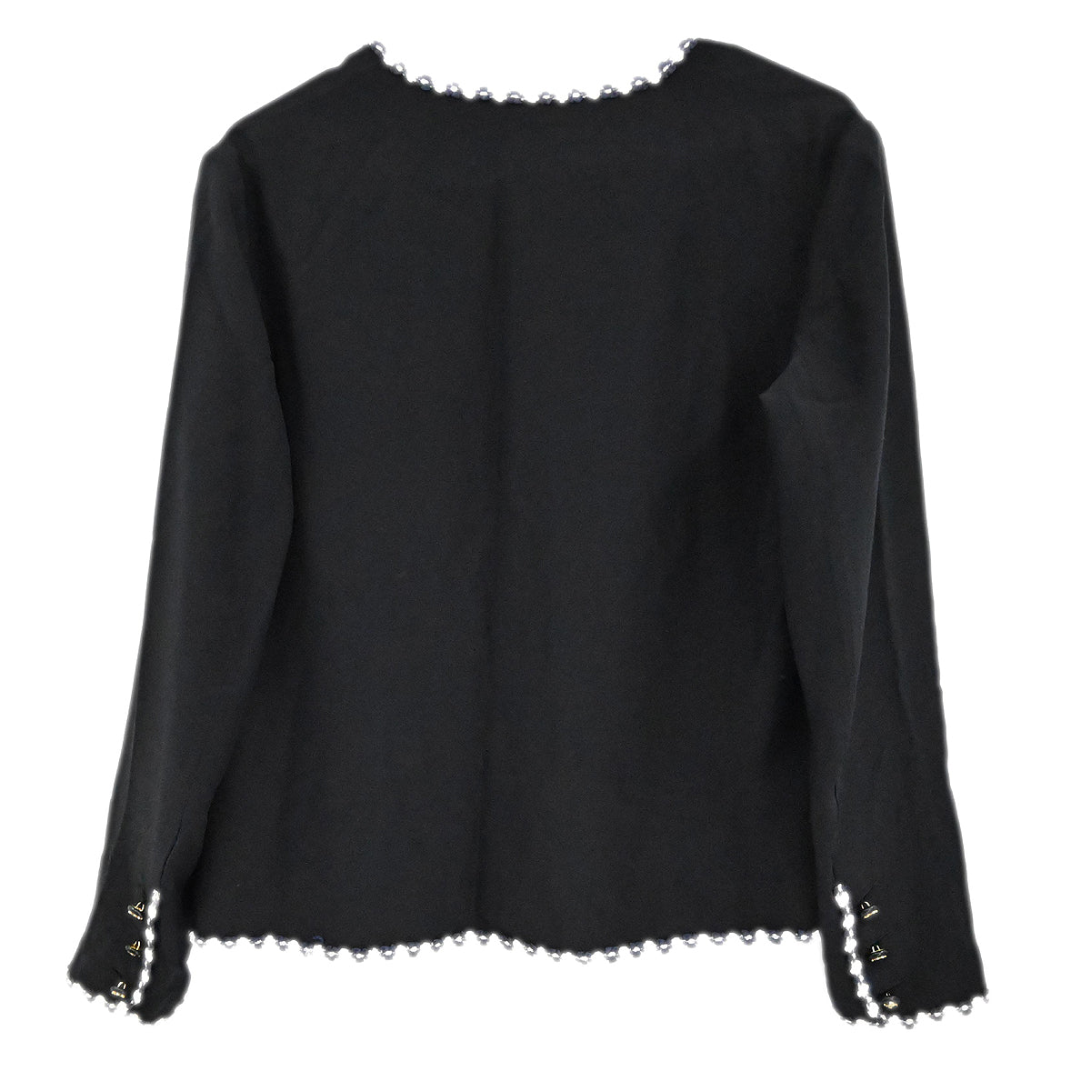 Luxury Chanel Collarless Jacket Black
