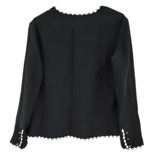 Luxury Chanel Collarless Jacket Black