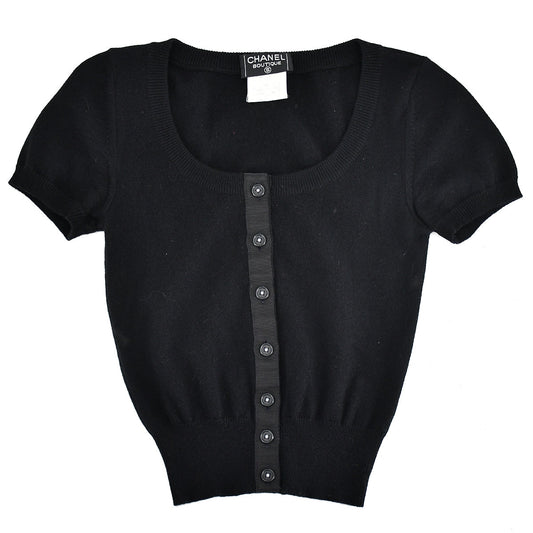 Luxury Chanel Cardigan Black 95A #34
