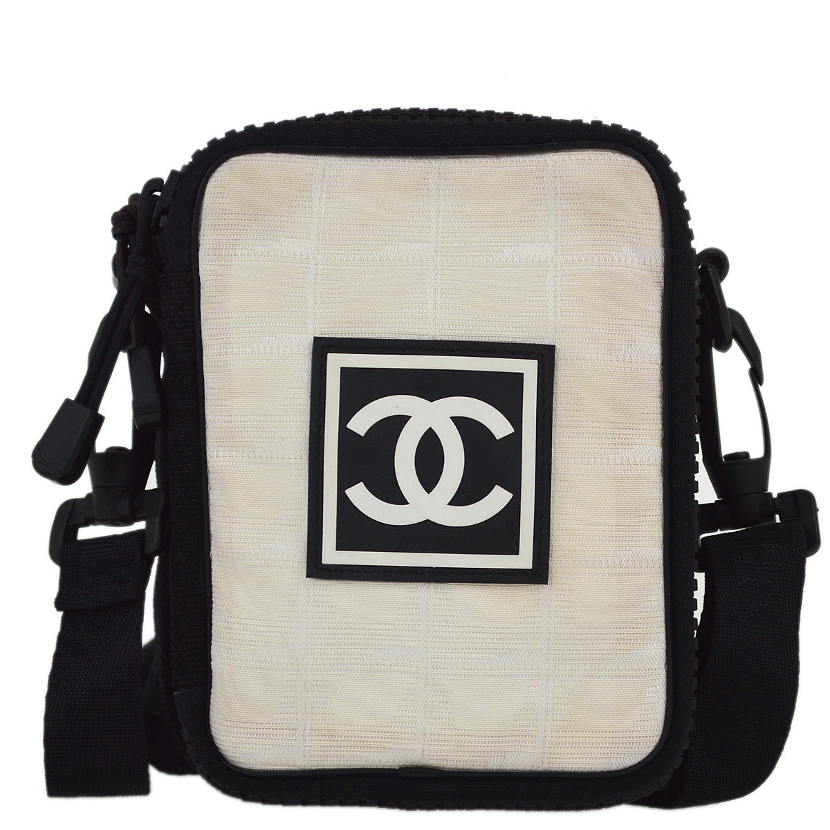 Luxury Chanel 2003-2004 Beige New Travel Sport Line Shoulder Bag