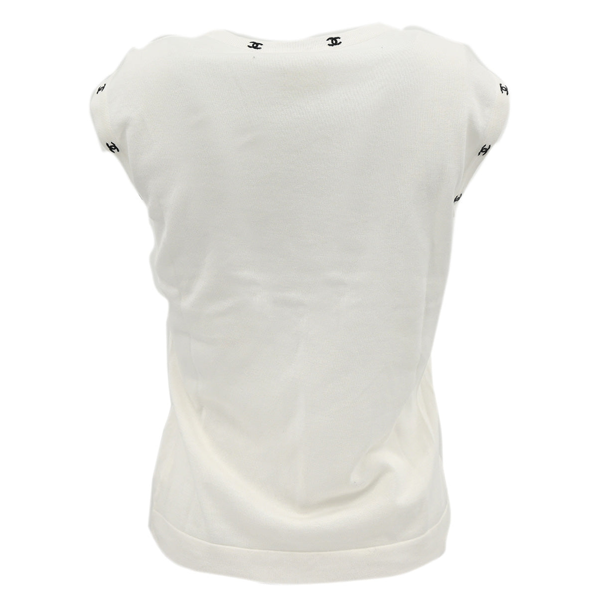 Luxury Chanel Sleeveless Top White 96C #42