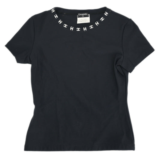 Luxury Chanel T-shirt Black 97C #36