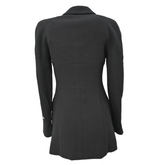 Luxury Chanel Single Breasted Jacket Black 97A #38