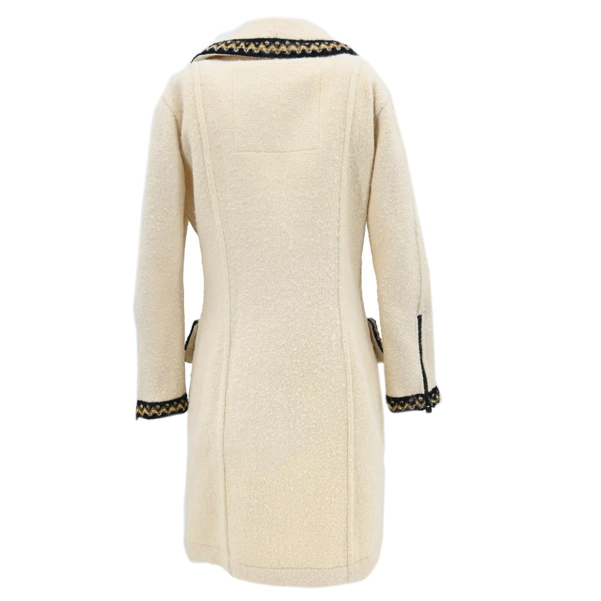Luxury Chanel Sport Line Zip Up Coat Ivory 06A #38