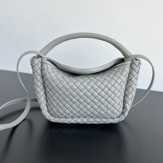 Luxury Bottega Veneta BV Small Cobble Top Handle 23cm Grey Lambskin