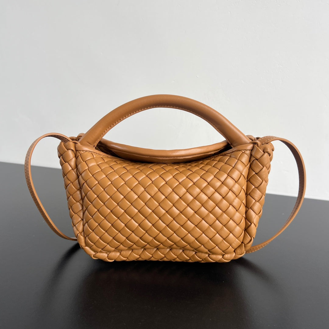 Luxury Bottega Veneta BV Small Cobble Top Handle 23cm Gold Lambskin
