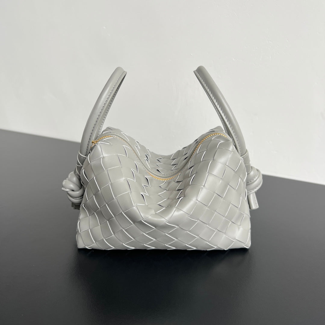 Luxury Bottega Veneta BV Loop Top Handle 19cm Grey Lambskin