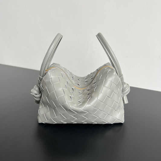 Luxury Bottega Veneta BV Loop Top Handle 19cm Grey Lambskin