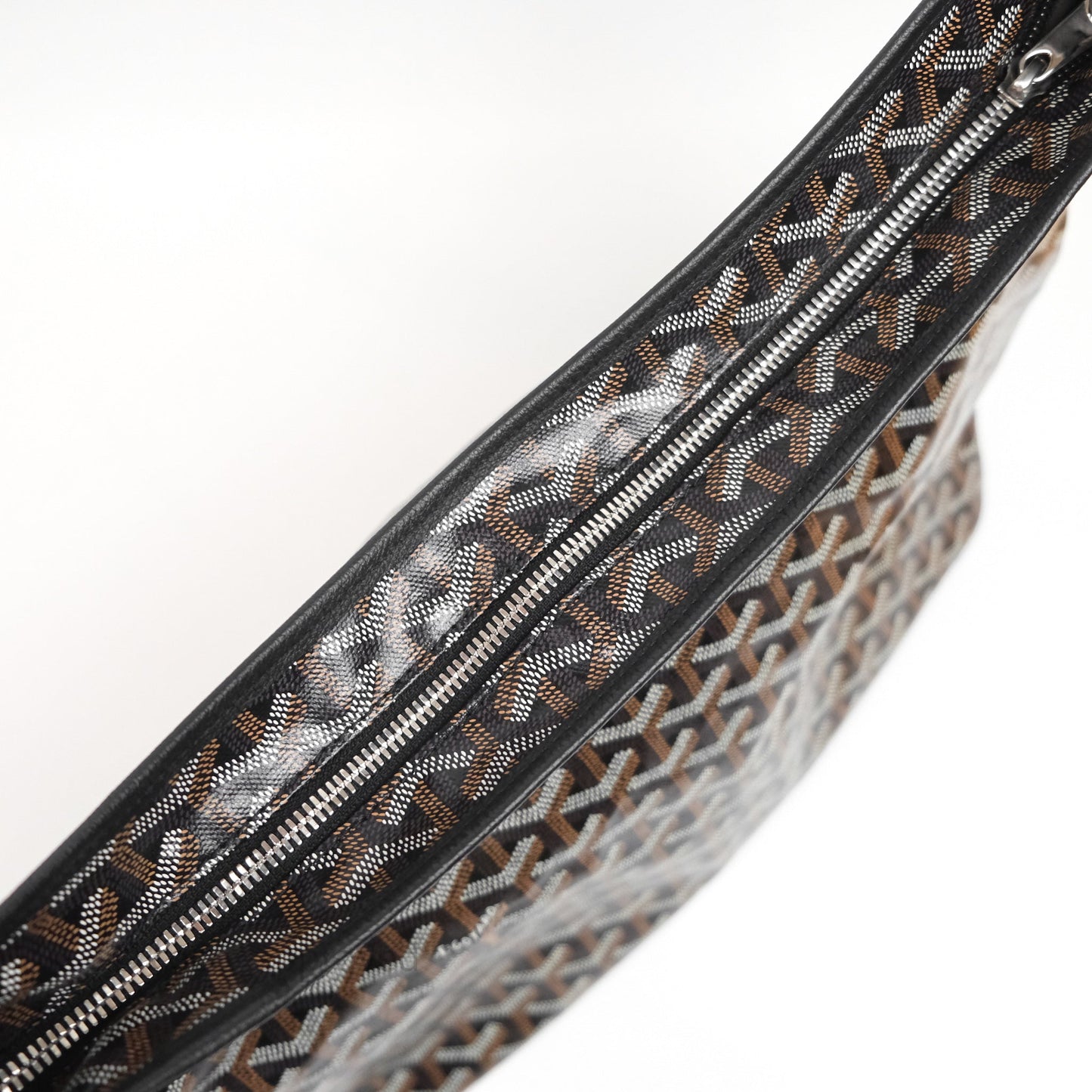 Goyard Bohème Hobo Bag Black Goyardine Canvas