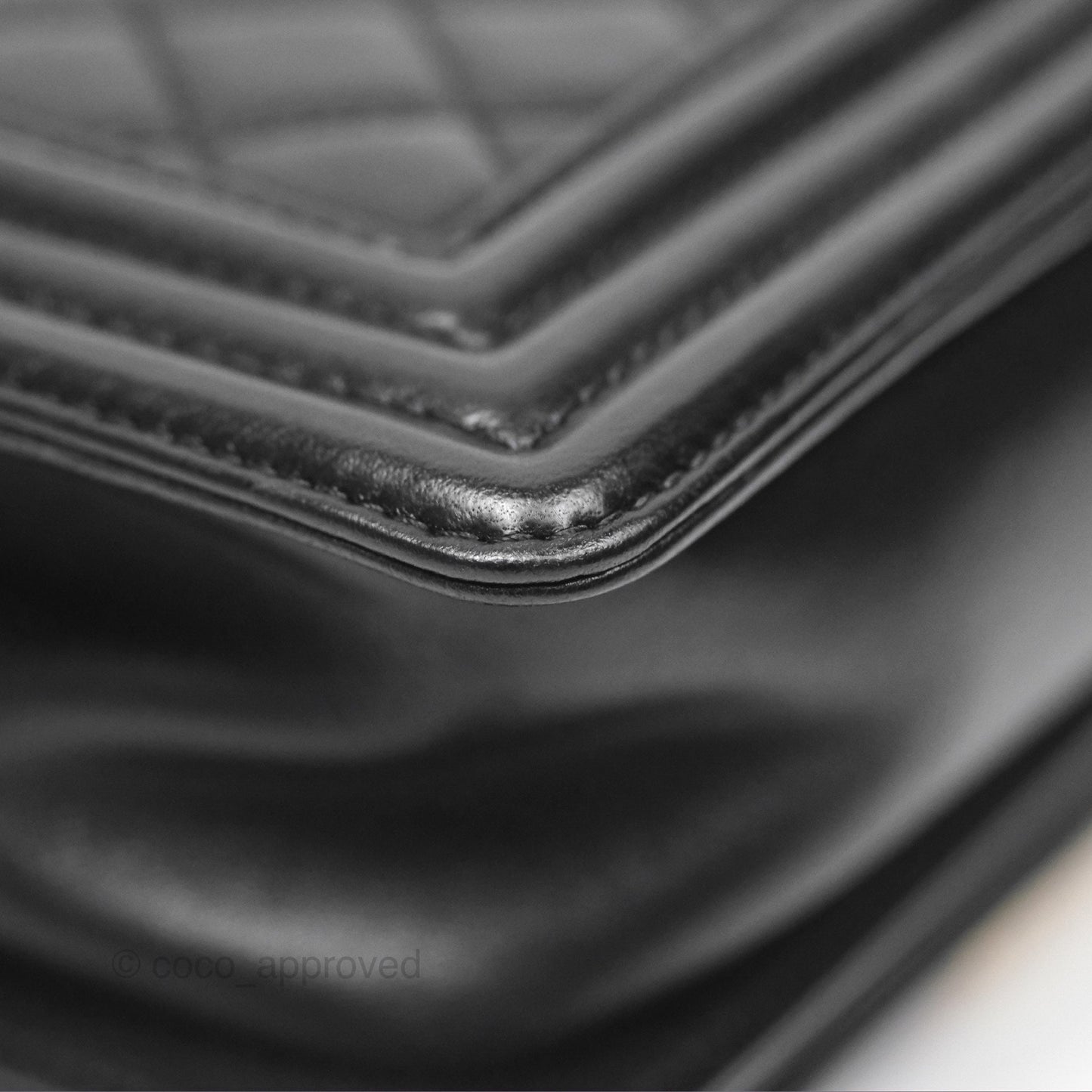 Chanel Small Boy Quilted Black Calfskin Gold Hardware