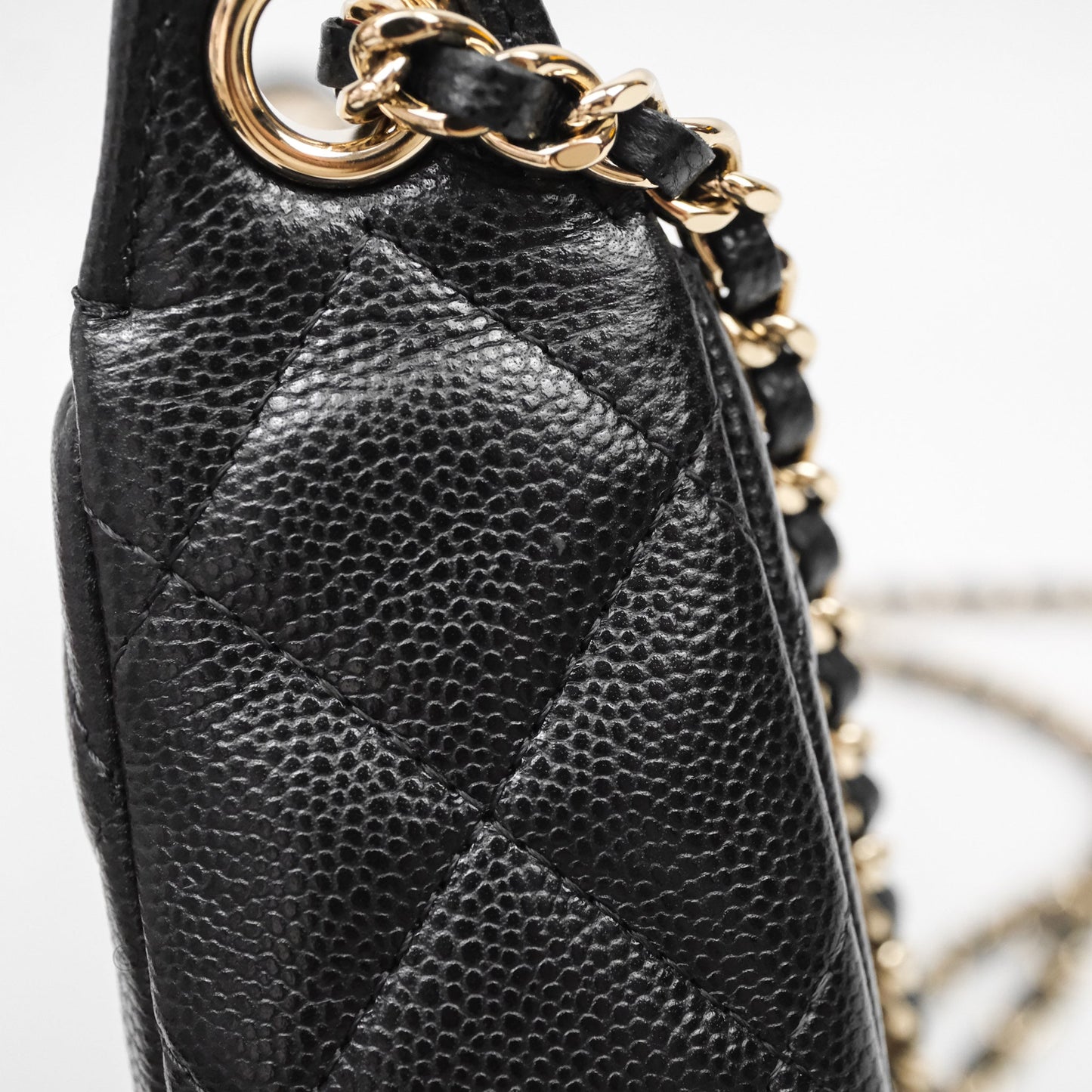 Chanel Clutch on Chain Black Caviar Gold Hardware