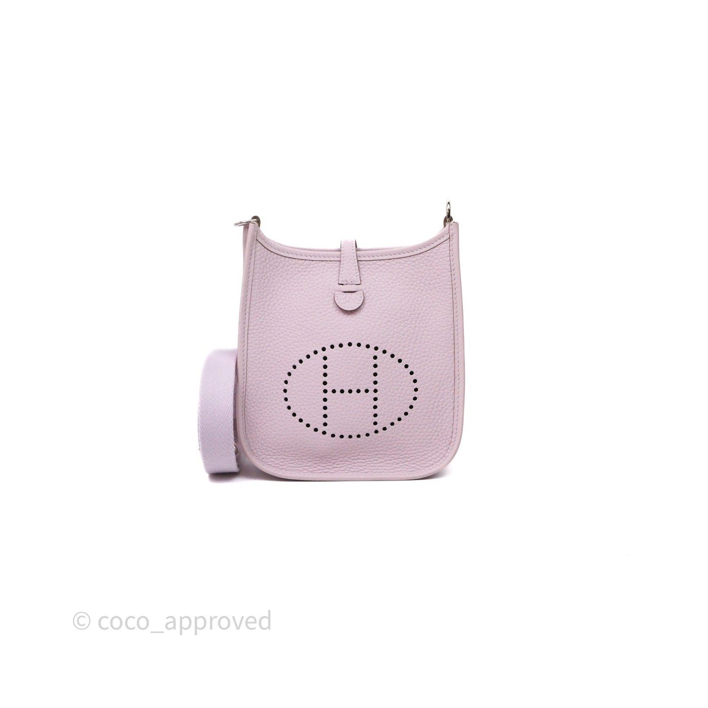 Hermes Mini Evelyne 16 Mauve Pâle 09 Clemence Palladium Hardware