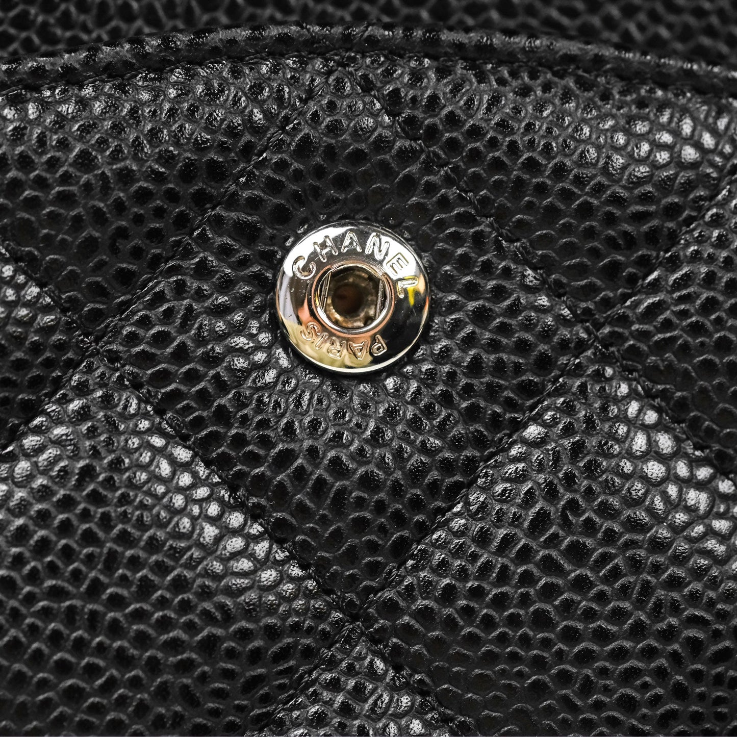 Chanel Quilted Maxi Double Flap Black Caviar Silver Hardware