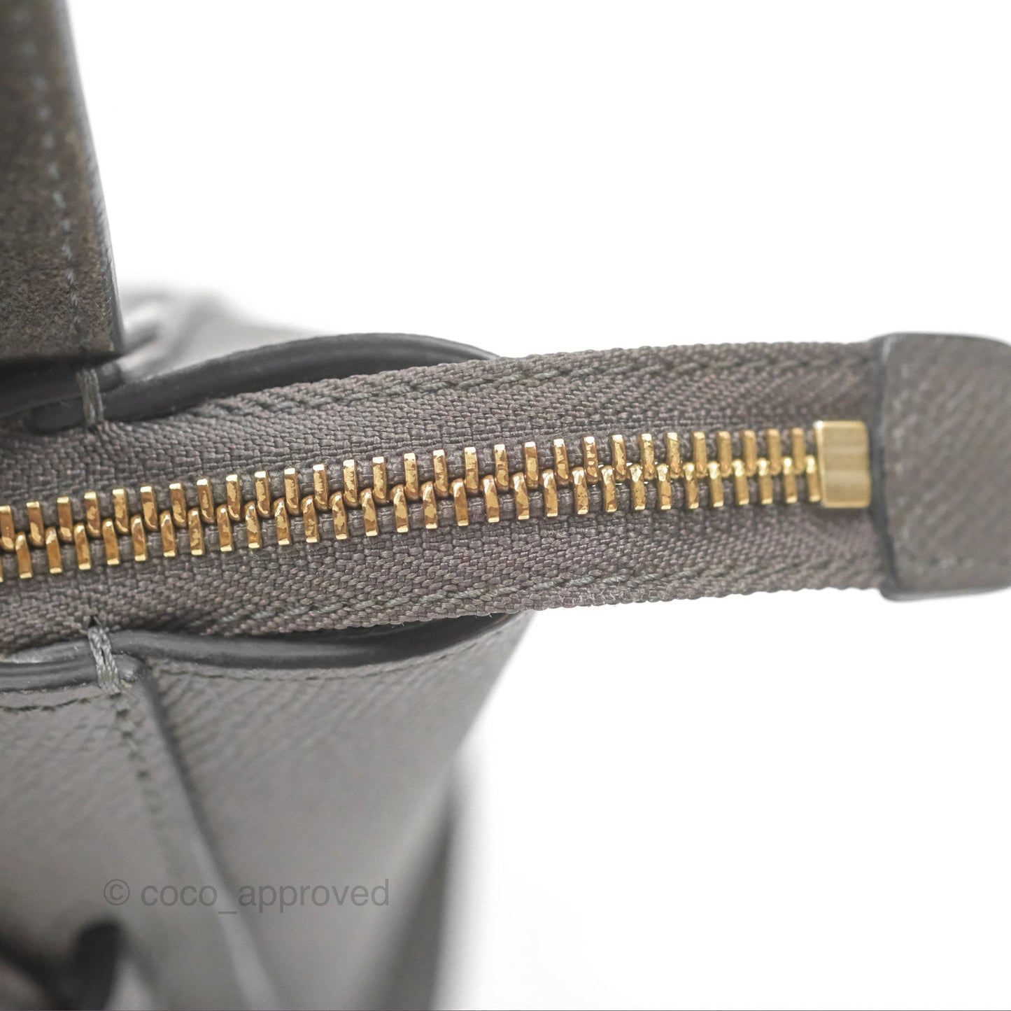 Celine Pico Belt Bag Grey Grained Calfskin Gold Hardware