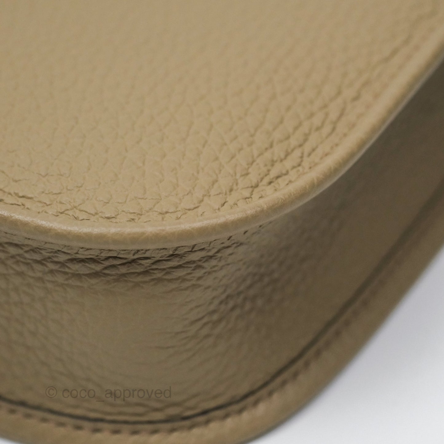 Hermès Mini Evelyne 16 Beige Marfa 8Q Clemence Gold Hardware