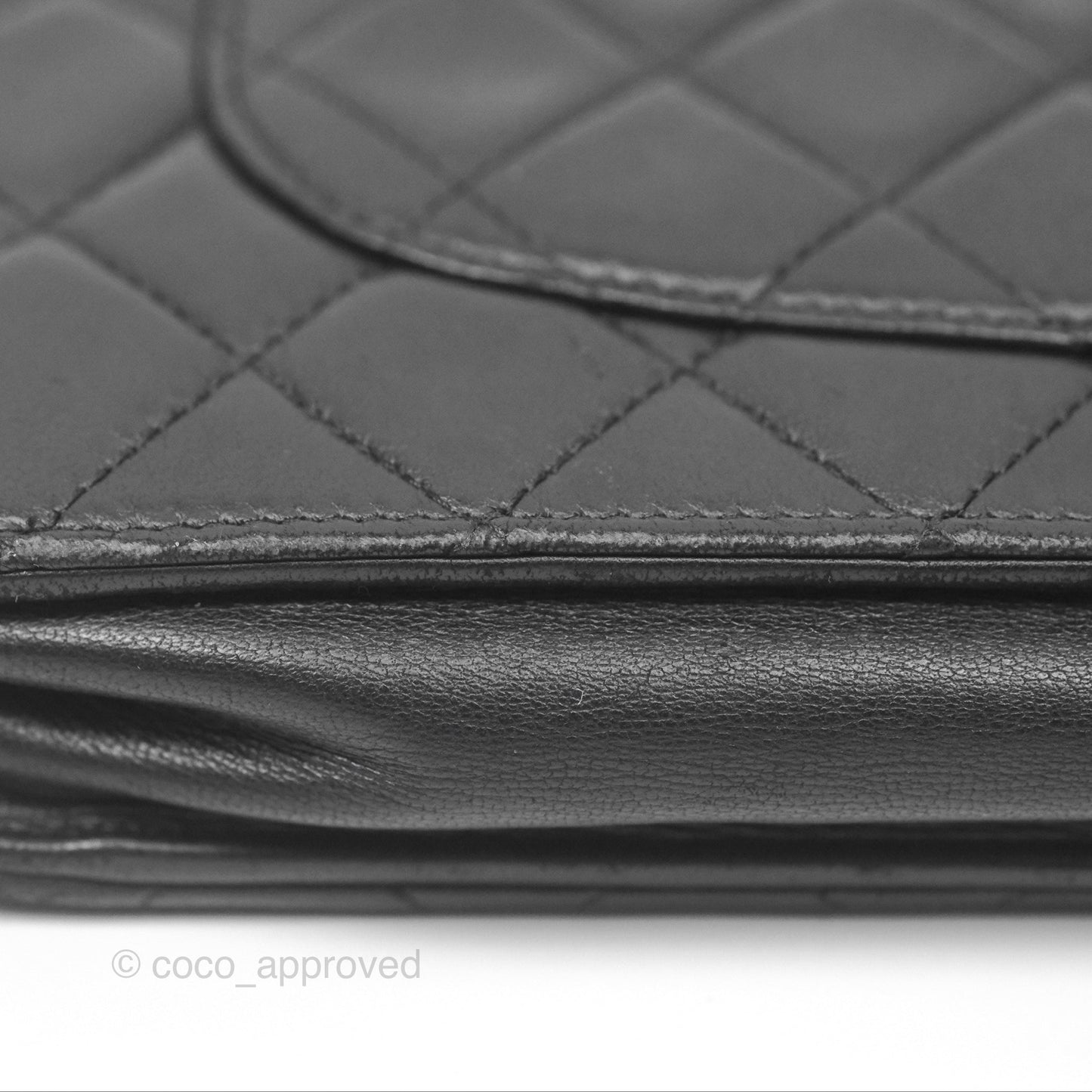 Chanel Quilted Wallet on Chain WOC Black Lambskin Palladium Hardware