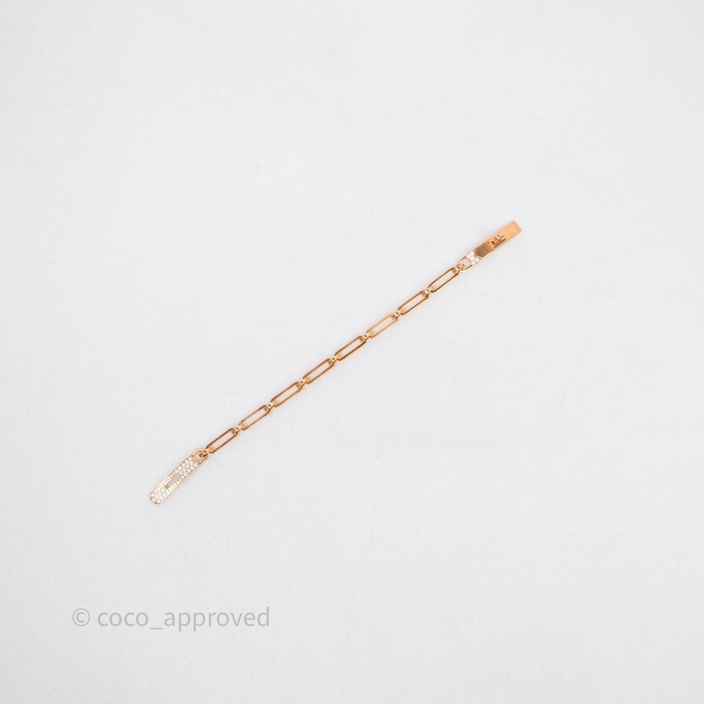 Hermes Kelly Chaine Diamond Bracelet Rose Gold
