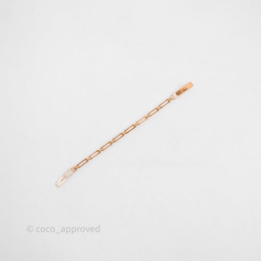 Hermes Kelly Chaine Diamond Bracelet Rose Gold