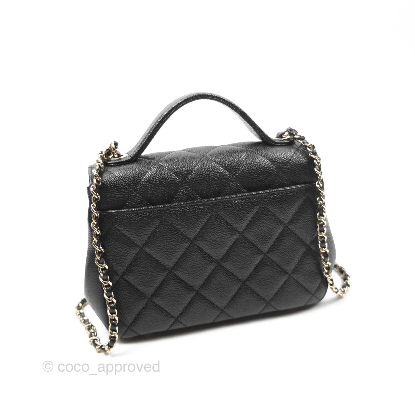 Chanel Quilted Small Business Affinity Flap Black Caviar Gold Hardware