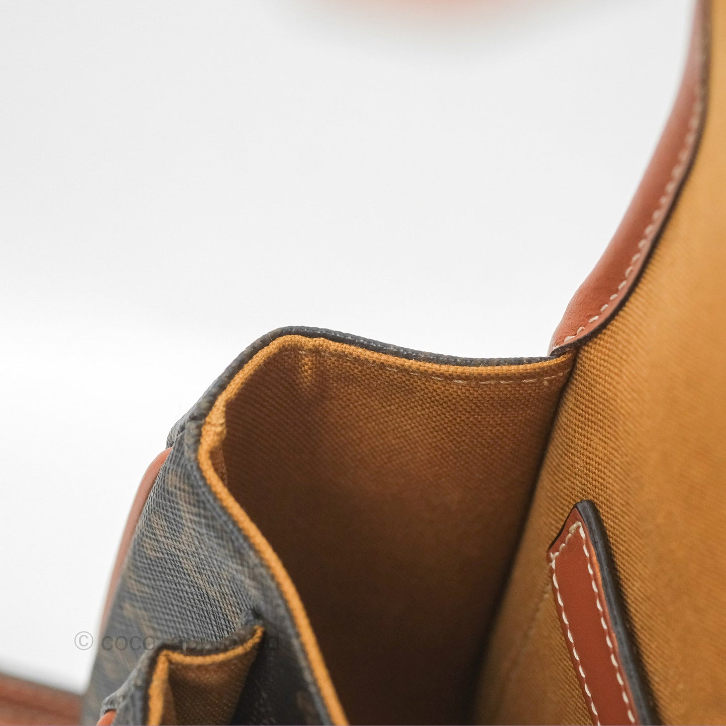 Celine Medium Folco Bag Triomphe Canvas Tan