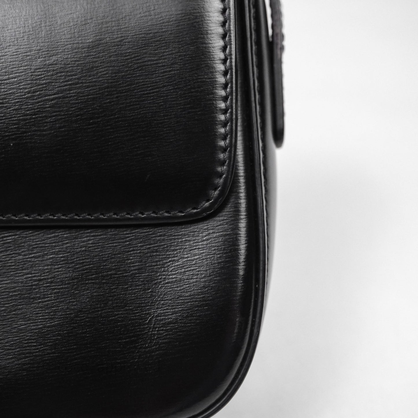 Celine Triomphe Shoulder Bag Black Calfskin