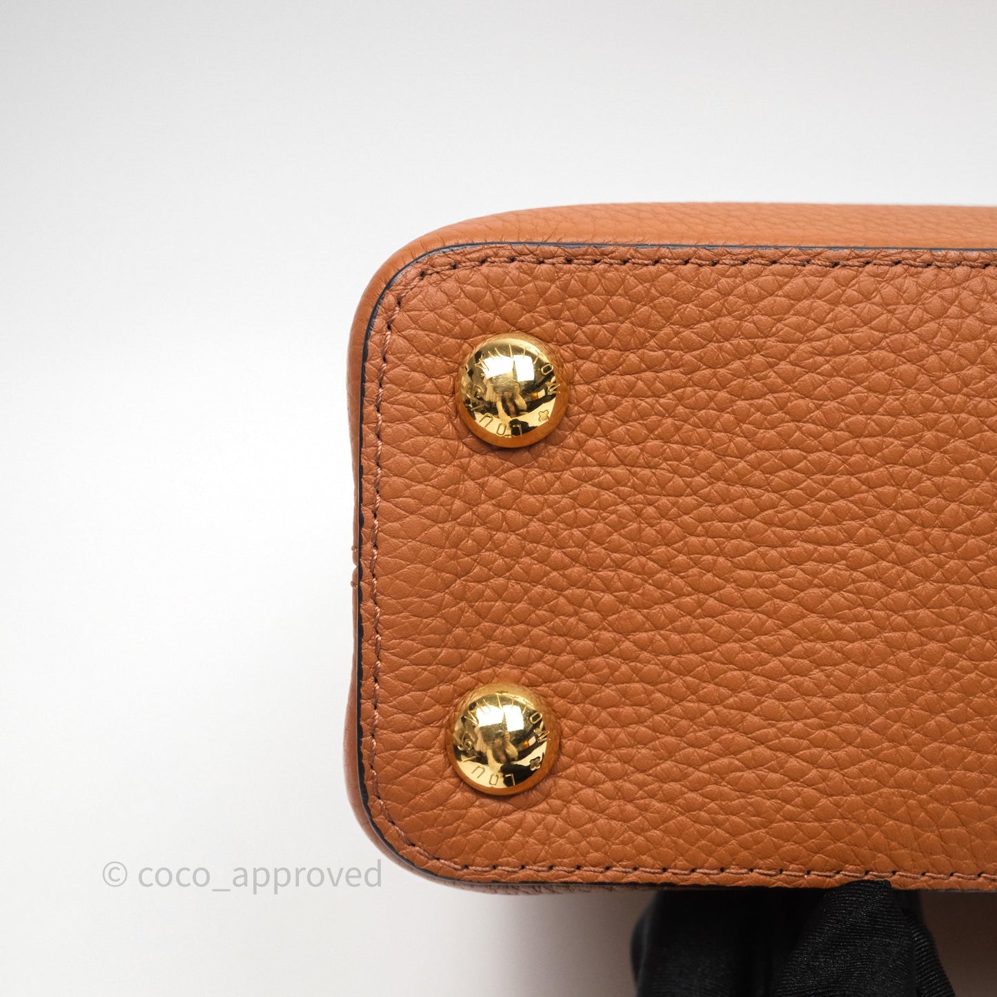 Louis Vuitton Taurillon Capucines BB Tan Gold Hardware
