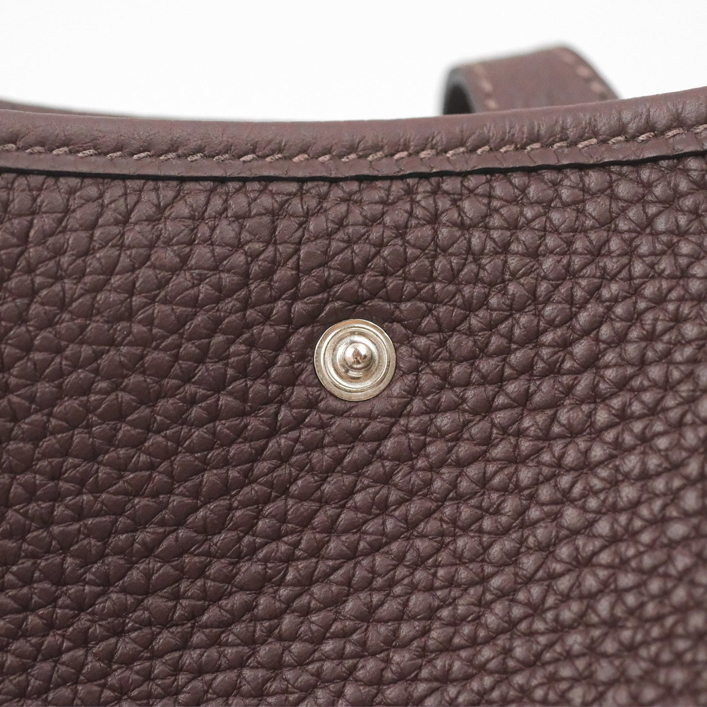 Hermès Mini Evelyne 16 Rouge Sellier Clemence Rose Confetti-Blanc Palladium Hardware