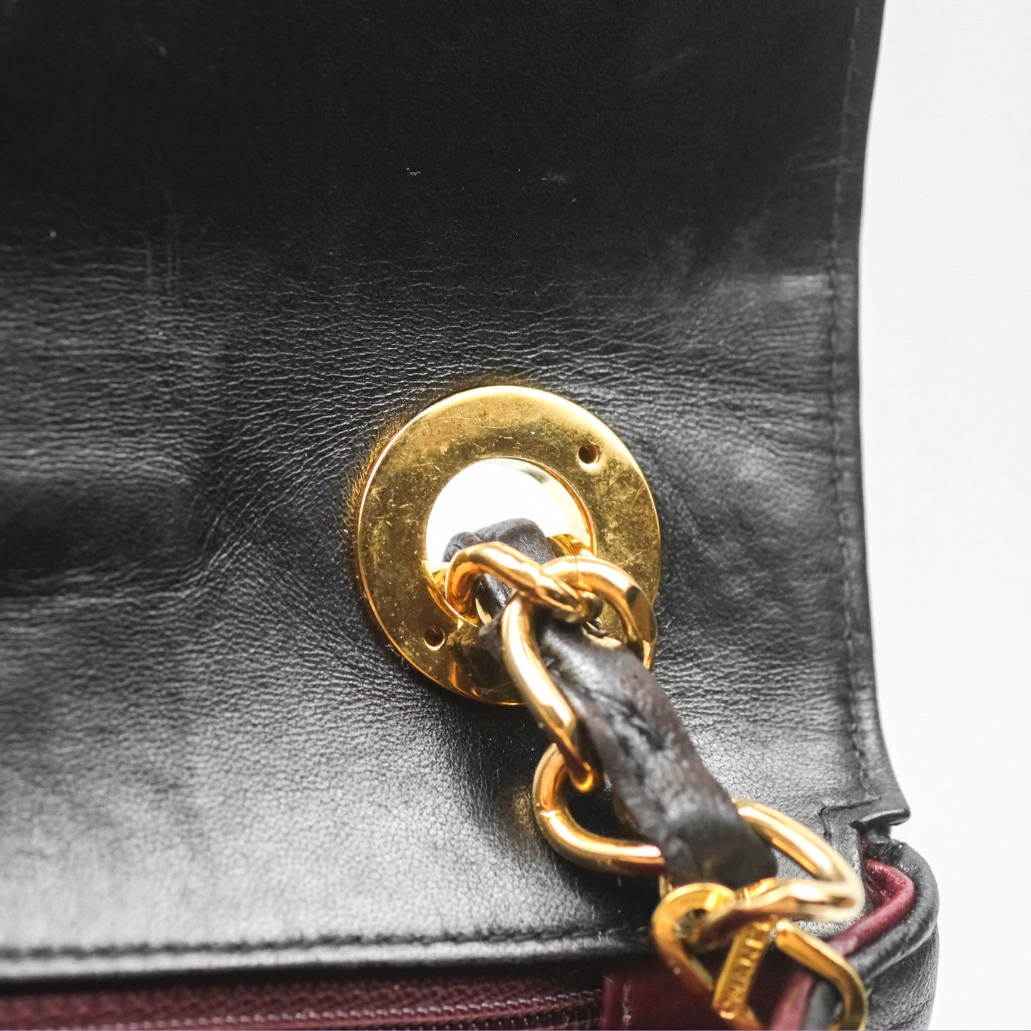 Chanel Vintage Flap Bag Black Lambskin 24K Gold Hardware
