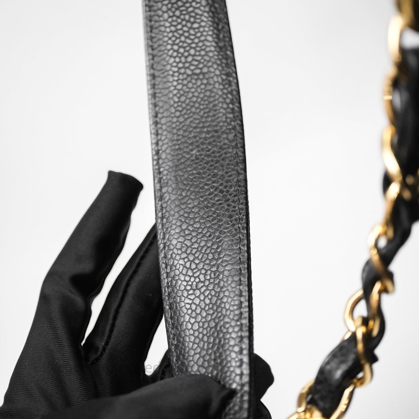 Chanel GST Black Caviar Gold Hardware