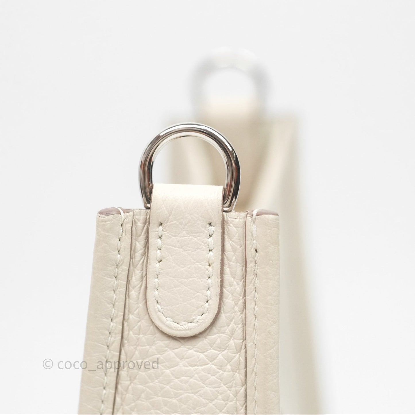 Hermès Mini Evelyne Craie 10 Clemence Palladium Hardware